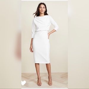 Badgley Mischka collection cowl white dress- Sz M